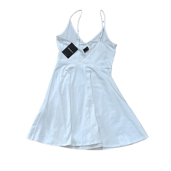 SOLD White Fit and Flare Dress Forever 21 Size Small - Picture 2 of 9